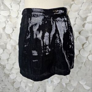 Black Sequin Skirt